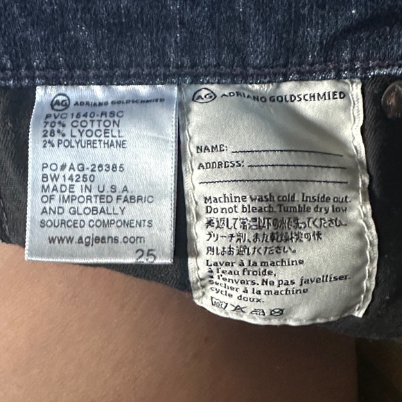 Ag Adriano Goldschmied Blue Cropped Jeans - Picture 4 of 6